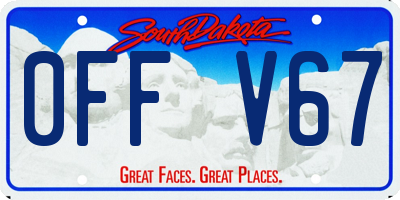 SD license plate 0FFV67
