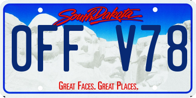 SD license plate 0FFV78