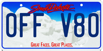 SD license plate 0FFV80