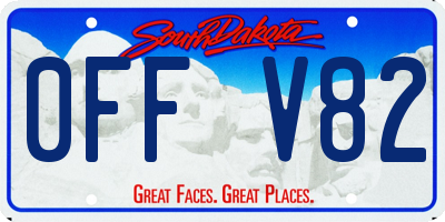 SD license plate 0FFV82