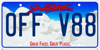 SD license plate 0FFV88
