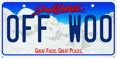 SD license plate 0FFW00