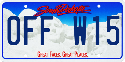 SD license plate 0FFW15