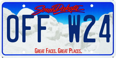 SD license plate 0FFW24