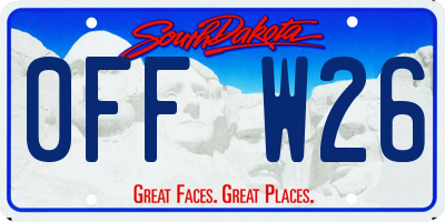 SD license plate 0FFW26