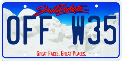SD license plate 0FFW35