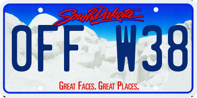 SD license plate 0FFW38