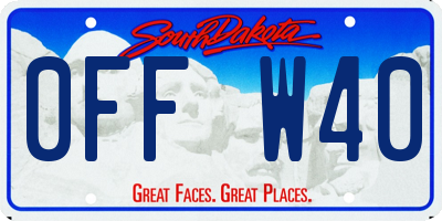 SD license plate 0FFW40