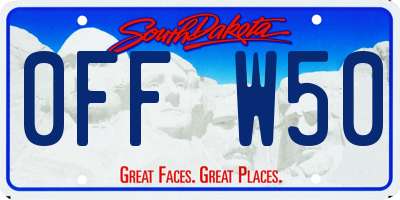 SD license plate 0FFW50