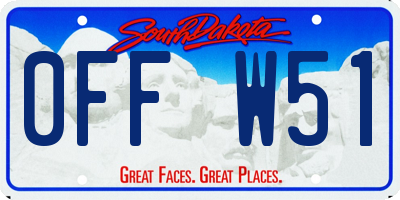 SD license plate 0FFW51