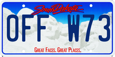 SD license plate 0FFW73