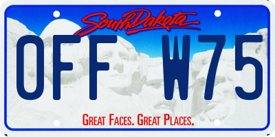 SD license plate 0FFW75