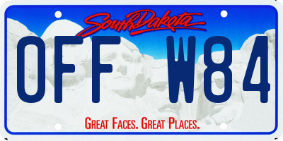 SD license plate 0FFW84