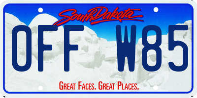 SD license plate 0FFW85