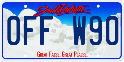 SD license plate 0FFW90