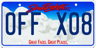SD license plate 0FFX08