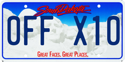 SD license plate 0FFX10
