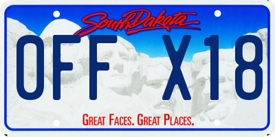SD license plate 0FFX18