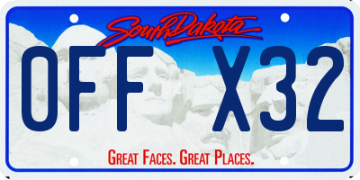 SD license plate 0FFX32