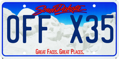 SD license plate 0FFX35