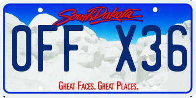 SD license plate 0FFX36