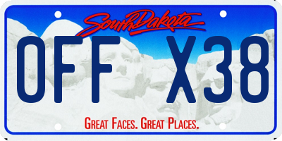 SD license plate 0FFX38