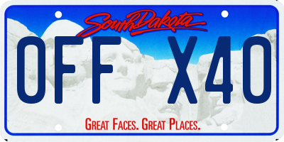 SD license plate 0FFX40