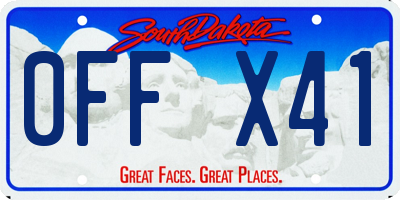 SD license plate 0FFX41