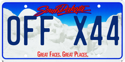 SD license plate 0FFX44
