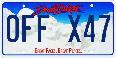 SD license plate 0FFX47