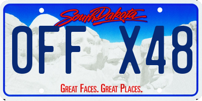 SD license plate 0FFX48