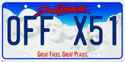 SD license plate 0FFX51