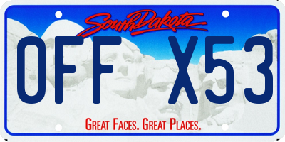 SD license plate 0FFX53