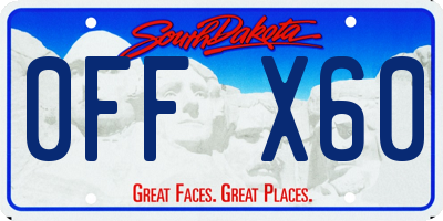 SD license plate 0FFX60
