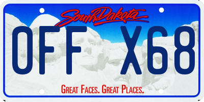 SD license plate 0FFX68