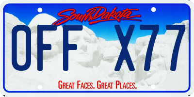 SD license plate 0FFX77