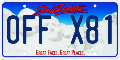 SD license plate 0FFX81