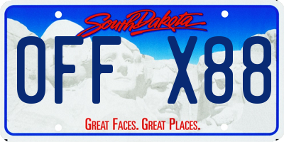 SD license plate 0FFX88