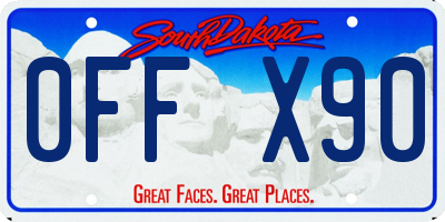 SD license plate 0FFX90