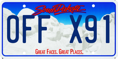 SD license plate 0FFX91