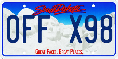 SD license plate 0FFX98