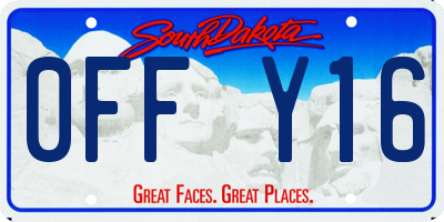 SD license plate 0FFY16