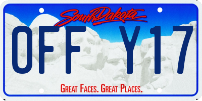 SD license plate 0FFY17