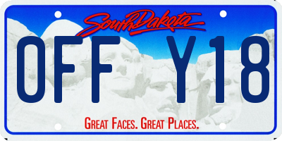 SD license plate 0FFY18