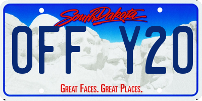 SD license plate 0FFY20