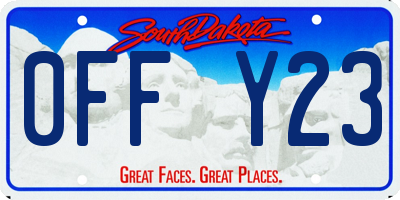 SD license plate 0FFY23