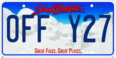 SD license plate 0FFY27