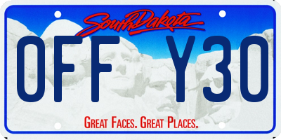 SD license plate 0FFY30