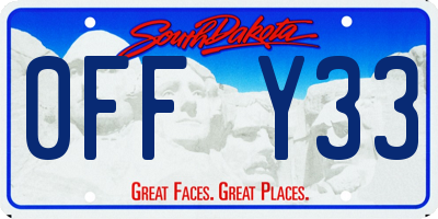 SD license plate 0FFY33