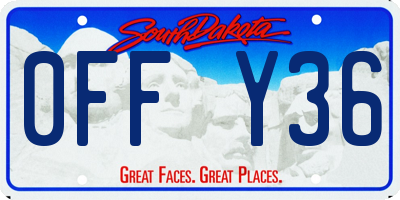 SD license plate 0FFY36